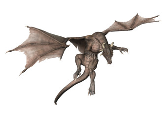 Obraz premium 3D Rendering Fantasy Dragon on White