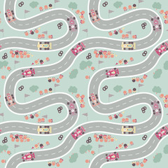Racing seamless pattern