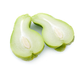 Chayote isolated on white background