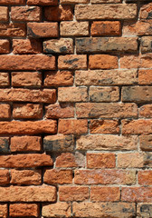 background of red bricks wall