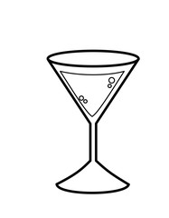 カクテル(線画、泡)