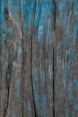 Wooden planks painted blue.
