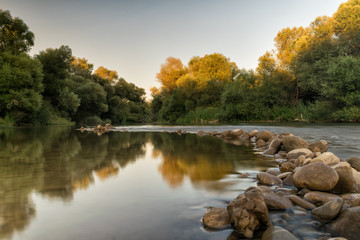 Obraz premium River Alfeios in Greece. A touristic destination in Peloponnese. 
