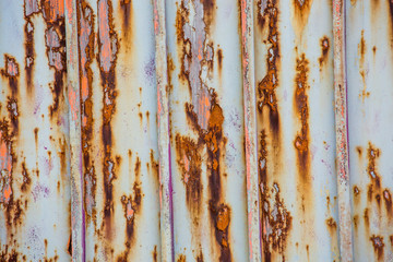 Brown rusty texture of metal gate.