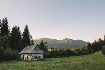 old empty house in natianol park low tatras