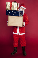 Santa Claus supplies lots of gifts
