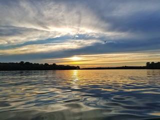 Sunset on river Danube 