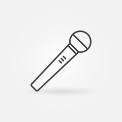 Microphone vector line icon or symbol