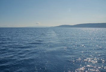 Adriatic seascape with Croatian coastline.