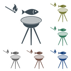 Grilled fish icon