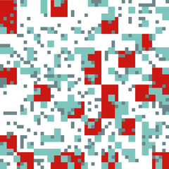 Knitted Christmas Abstract Square Pattern