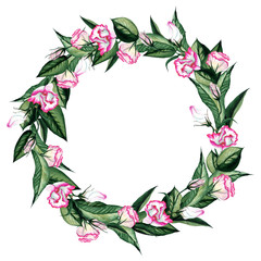 Watercolor floral wreath