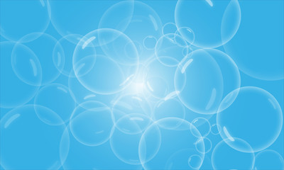 Clear Blue Bubble Background 