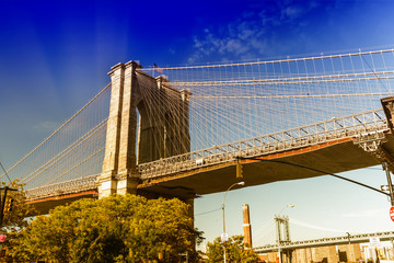 Fototapeta premium Beautiful view of Brooklyn Bridge