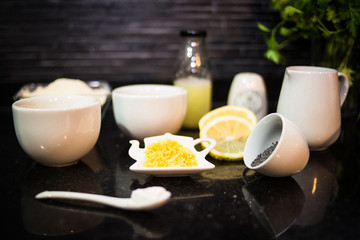 Preparación budin limón
