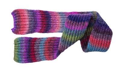 Multi-colored winter scarf.