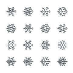 Geometric isolated snowflakes
