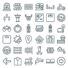 Set of 36 control outline icons