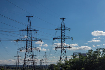 Power line landscape.