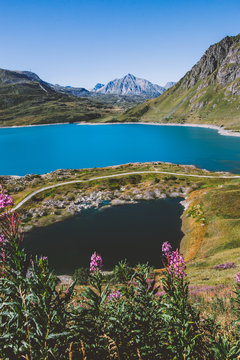 mountain lake in france