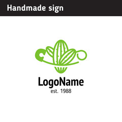 sign green cactus, suitable for hand maid activities or flower shop