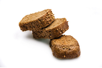 Bread on a white background