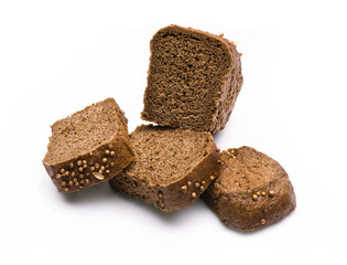 Bread on a white background