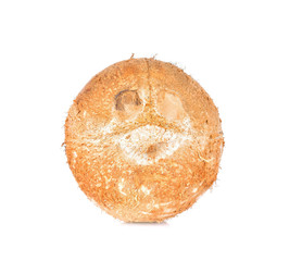 Coconut on a white background