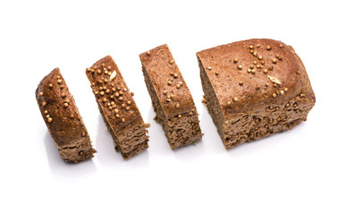 Bread on a white background