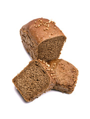 Bread on a white background