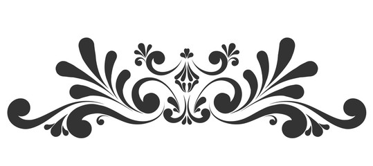 Decorative floral vector monogram