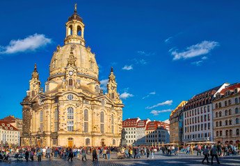 Frauenkirche Dresden - obrazy, fototapety, plakaty