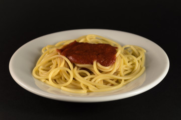 Italian spaghetti with tomato sauce