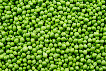 Fototapeta na wymiar Green Peas. Peas background. Vegetable background. Top view.