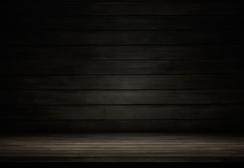 Dark wood room and studio background, can be used display product.