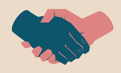 Handshake businessman agreement - obrazy, fototapety, plakaty