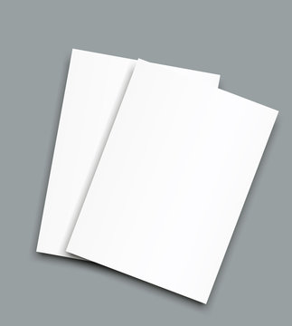Blank Bi fold brochure mockup cover template