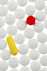 colorful and white tablets