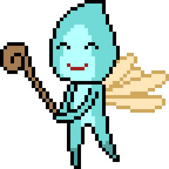 Obraz premium vector pixel art fairy