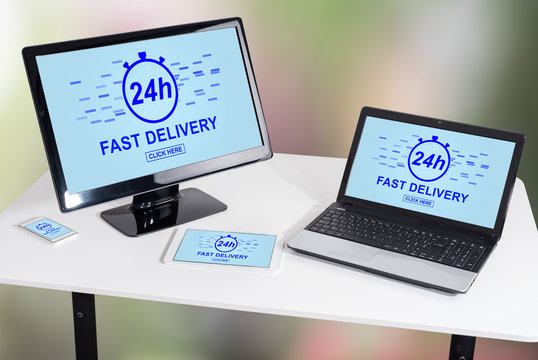 Fast delivery concept on different devices