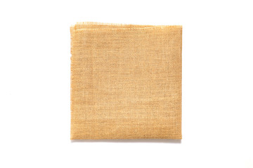 Sackcloth or burlap texture isolated on white background