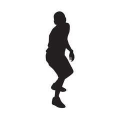 Fototapeta na wymiar dancing man silhouette illustration