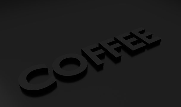 Coffee 3D text 