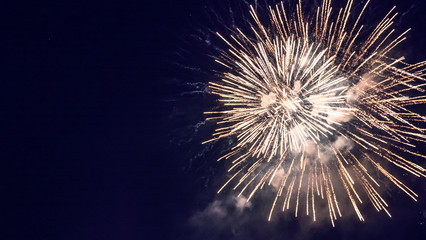 Fototapeta premium Beautiful fireworks during celebration