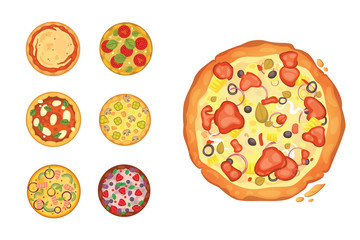 Thinly sliced pepperoni is a popular pizza. Italian cook and pizzas delivery.
