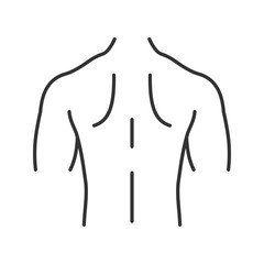 Man's back linear icon