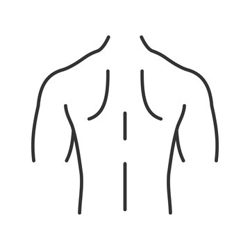 Man's back linear icon
