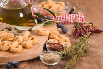 Italian taralli. 