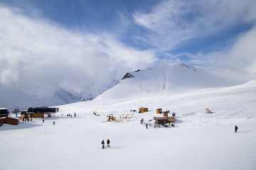 Caucasus Mountains, Georgia, ski resort Gudauri.