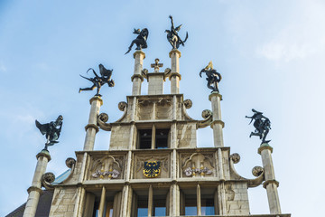 Fototapeta na wymiar Historic building of the medieval city of Ghent, Belgium
